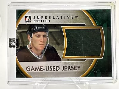 2012 ITG Superlative Volume 3 Game-Used Jersey Silver /30 Brett Hull #GUJ-03 HOF - Image 1 of 4