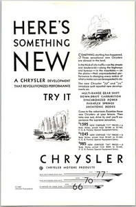 PRINT AD 1929 Chrysler 77 and 70 Revolutionizes Performance 6.75 x 10 - Foto 1 di 3