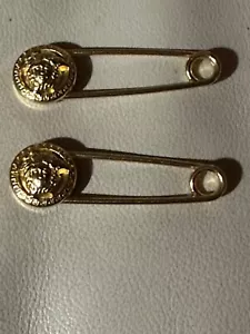 NEW VERSACE MEDUSA SAFETY PINS - Picture 1 of 1