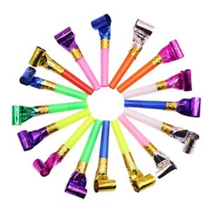 100pcs Colorful Whistles Toy Noicemaker Toy Birthday Party Decoration Supplies