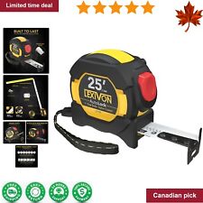 Heavy-Duty AutoLock Tape Measure - 25Ft/7.5m - Durable, Accurate, Performance