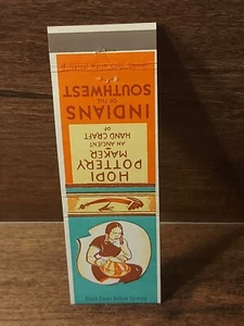 Vtg. Indians Of The Southwest, Hopi Pottery Maker Matchcover  (D13) - Picture 1 of 3