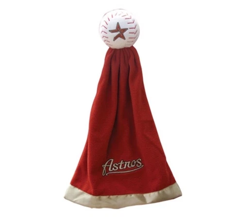 Houston Astros Plush Baseball Snuggle Ball Baby / Infant Security Blanket - NEW Cover