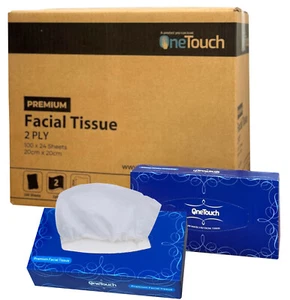 Weiße Weichtücher Gesichtstücher Box Taschentücher Ideal für empfindliche Haut 100 Blatt - Bild 1 von 5