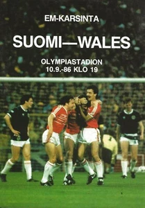 FINLAND v WALES ~ EUROPEAN CHAMPIONSHIP QUALIFIER ~ 10 SEPTEMBER 1986 - Bild 1 von 1