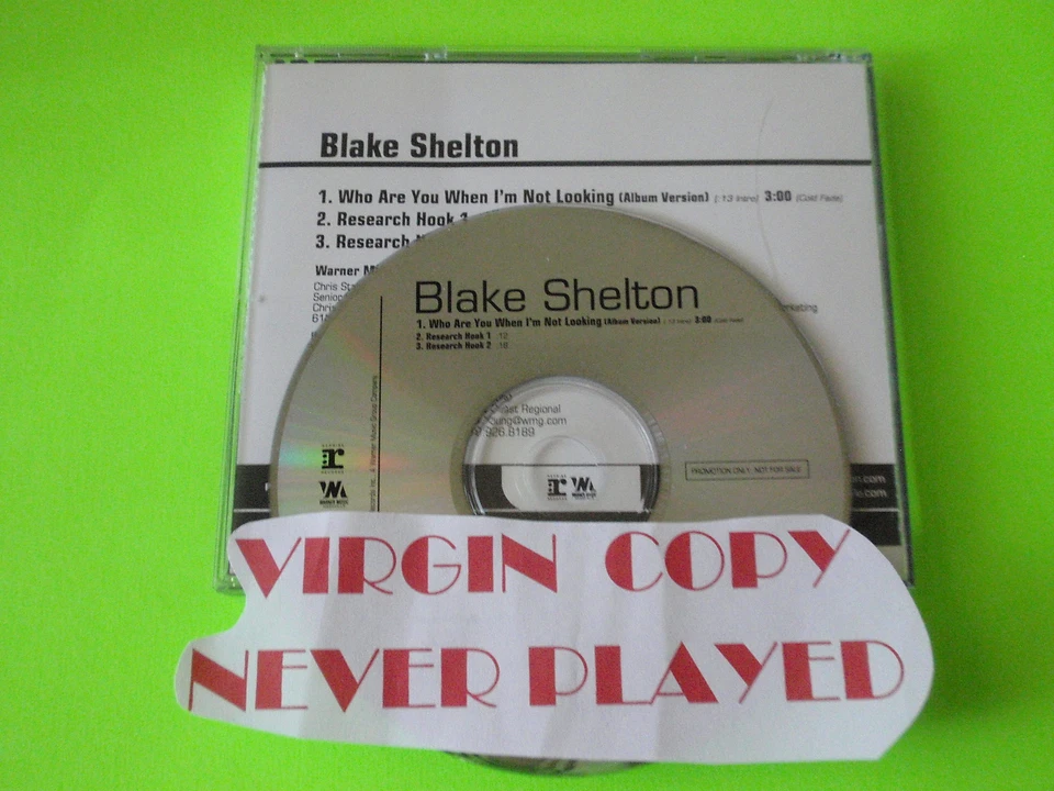 BLAKE SHELTON-WHO ARE YOU WHEN I'M NOT LOOKING-SINGLE CD-COLLECTABLE PROMO-MINT - Image 1 of 1