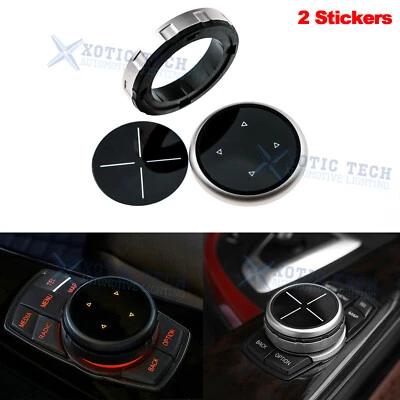 Borde de perilla de control multimedia plateada para BMW M1 2 4 6 7 3 X1 X3 X4 X5 X6 IDRIVE Foto 1 de 4