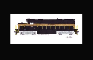 Monon C420 #504 11"x17" stampa opaca firmata da Andy Fletcher - Foto 1 di 1