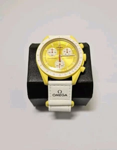 OMEGA x Swatch Speedmaster MoonSwatch Sun Yellow Men's Watch - SO33J100 - Picture 1 of 13