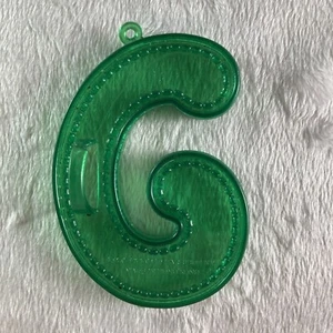 Vintage Letter G Amscan GREEN Plastic Cookie Cutter + Recipe + Sleeve Alphabet - Picture 1 of 1
