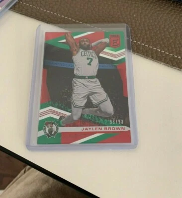 2019-20 Donruss Elite Basketball Jaylen Brown # 93/93 Red Aspirations  - Image 1 of 4