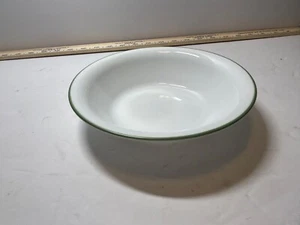 Corning Corelle Single Green Rim Band Fruit Bowl 5 3/8"D- Holly Days - Picture 1 of 3