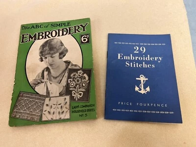 Vintage The ABC of SIMPLE EMBROIDERY & 29 Embroidery Stitches British Booklets - Image 1 of 4