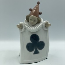 Lladro NAO 'Ace of Clubs’ Playing Cards Jester/Joker/Clown #1282 • VGC • Rare