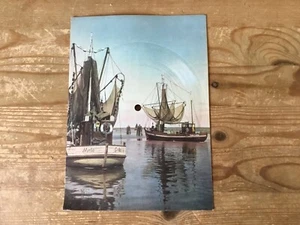Tönende Ansichtskarte / Postkarte / Fischerboot Hafen Motiv - Bild 1 von 2