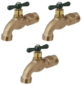 Arrowhead 302LF Brass Hose Bibb Lead-Free, 3/4" MPT x 3/4" Hose Thread - 3 Pack - Picture 1 of 4