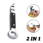 Can Punch Bottle Opener 2 in 1 Multifu Manual Stainless Steel Can Opener 1 Pack