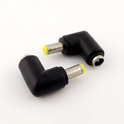 10 DC Power 5.5x 2.1mm Female To 5.5mm x1.7mm Male Right Angle Adapter Connector - Image 1 of 4