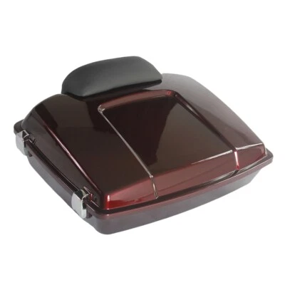 Razor Pack Trunk Chopped Backrest For Harley Touring 93-13 Mysterious Red Sunglo - Image 1 of 4