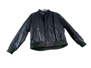 U2 Wear Me Out schwarze Lederjacke Bomber Style GR 44 herausnehmbares Fleecefutter - Bild 1 von 24