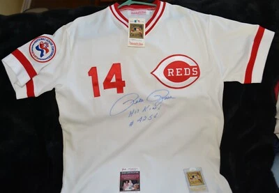 Pete Rose Reds Autographed 1976 Reds Jersey "Hit King #4256" JSA Authentication - Image 1 of 4