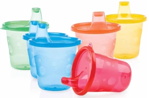 Nuby ID91121A Set di tazze da pic nick con 6 tazze e 6 coperchi colori 210 ml - Foto 1 di 24