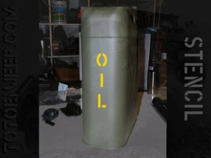 POCHOIR STENCIL MARQUAGE JERRYCAN JERRICAN HUILE 10 jeep willys dodge us ww2 - Imagen 1 de 1