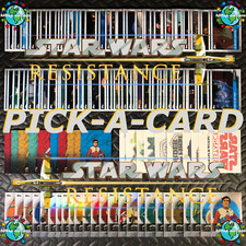 TOPPS 2019 STAR WARS RESISTANCE PICK-A-CARD BASE,HOLO-FOIL,POP-UP,TATTOO,WRAPPER