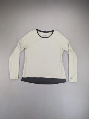 Camisa Columbia Mujer Mediana Crema Manga Larga Gorpcore Omni Mecha Evaporación  Foto 1 de 4