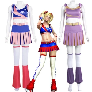 Game Lollipop Chainsaw Juliet Starling Cosplay Costume Tops Skirt Full Set - Picture 1 of 22