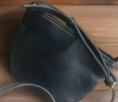 Black A New Day Handbag Purse Long Strap Cross Body Gold Accents Zipper Close - Image 1 of 4