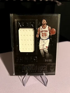 Panini Noir Jumbo Materials | Derrick Rose | 2016-17 | Numbered 04/99 | Knicks - Picture 1 of 2