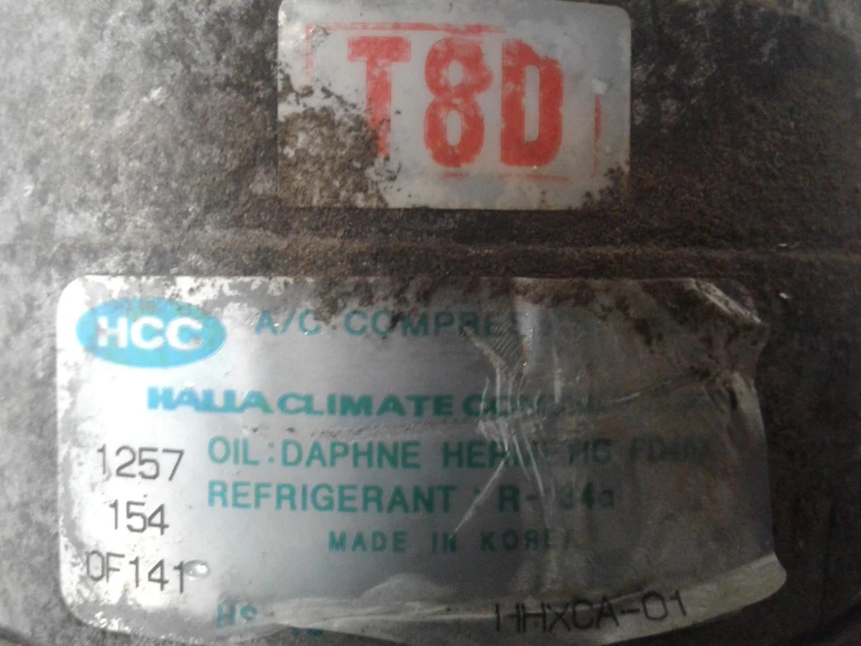 Used A/C Compressor fits: 2000 Kia Sephia from 5/17/99 Grade A - Image 1 of 4