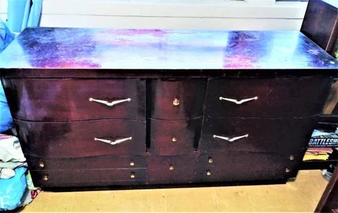 ANTIQUE CHERRY-WOOD DECO DRESSER Cover