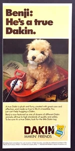 1979 A True Dakin Peluche ""Benji"" el perro foto ""Busca la etiqueta"" promoción anuncio impreso - Imagen 1 de 1