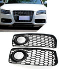 Honeycomb Front Bumper Fog Light Grille Cover For Audi A5 S5 B8 RS5 S-line 08-12 Audi A5