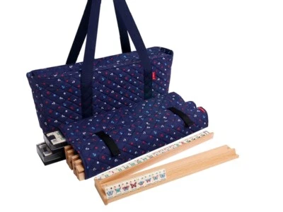 Free Shipping! Open Box- Linda Li American Mahjong Set - Blue Nautical Soft Bag - Image 1 of 4