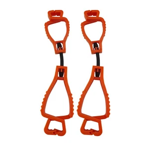 Neon Orange Glove Clip - Interlock Design - 20 Each - Picture 1 of 8