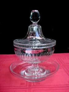 BACCARAT LE CREUSOT DRAGEOIR SCHALE DESSERTPLATTE TISCHMITTE KRISTALL BB A - Bild 1 von 6