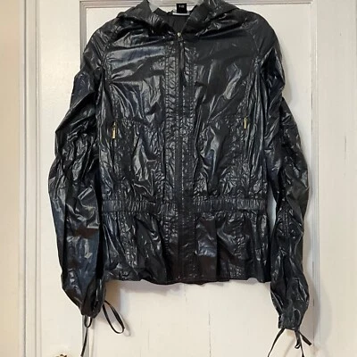 Gabardina Ellen Tracy Chaqueta con Capucha Lluvia Gris Oscuro/Negro Talla 8 Foto 1 de 4