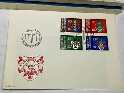 Liechtenstein First Day Cover Land-Ammanner Wrappen 1981 - Image 1 of 2