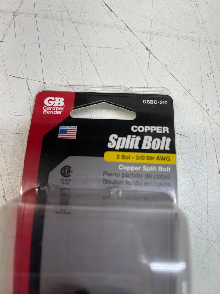 Conectores de perno dividido Gardner Bender GSBC-2/0N serie GSBC 2/0 AWG cobre sólido  Foto 1 de 3