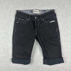 Pantalones Cortos Para Mujer Ariat R.E.A.L Denim Talla 28R W30" Negros Western Wear Bordados - Imagen 1 de 11