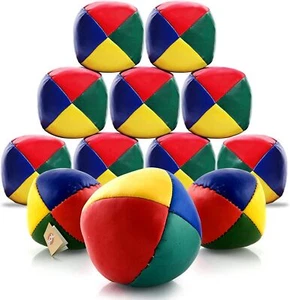 9 Jonglierbälle Profi Profi Jonglieren lernen farbiges Set Zirkus Clown Spielzeug - Bild 1 von 6