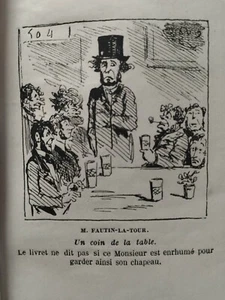 Arthur Rimbaud Caricature Fantin-Latour Le salon pour Rire Cham Peinture Manet - Picture 1 of 11