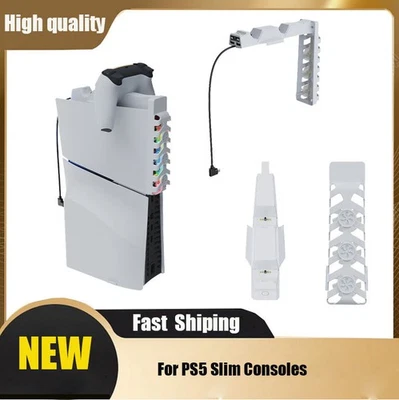 RGB Charging Dock Cooling Fan with LED Light Sets for PS5 Slim Consoles Game - Image 1 of 4