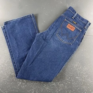 Jeans vintage Wrangler uomo 33x32 blu scuro 945DEN bootcut ideale anni 70 made in USA - Foto 1 di 11