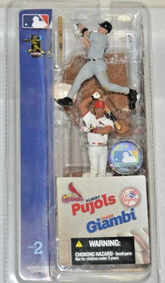 Figuras de ação Cardinals Albert Pujols Yankees Giambi MLB 2004 McFarlane Two 3" - Imagem 1 de 2