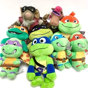 TMNT Variety Lot Of Plush Turtles! *9 TMNTs* Splinter Bebop Leonardo & More! - Picture 1 of 10