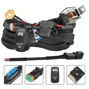 DT Wiring Harness Kit ON-OFF Rocker Switch For LED Work Light Bar Plug and Play - Picture 1 of 8